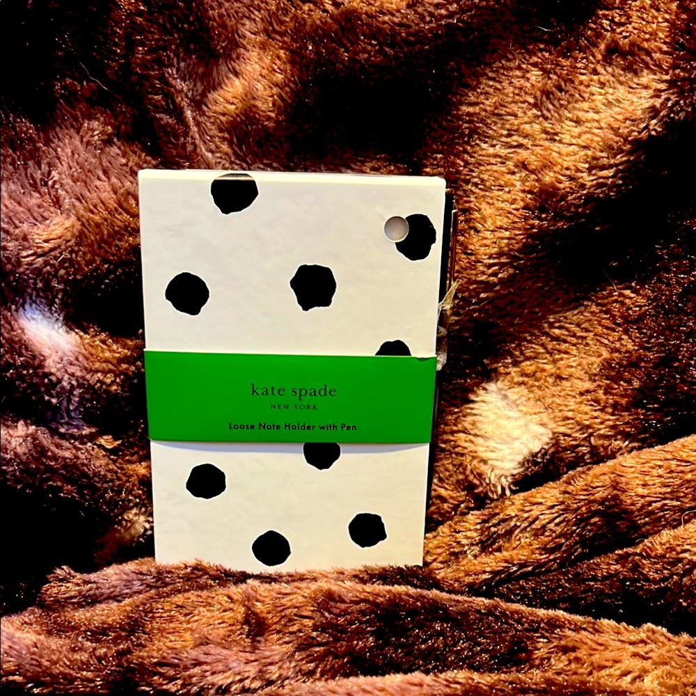 Kate Spade Polka Dot Note Holder with Pen